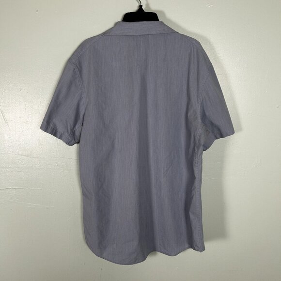 Lululemon Shirt Mens Large Blue Active wear Airing Easy Short Sleeve Button Up - Picture 2 of 7